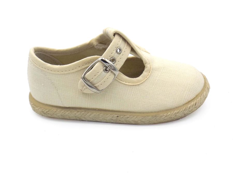 8039 Pepito de lona con suela yute Beige - Imagen 2