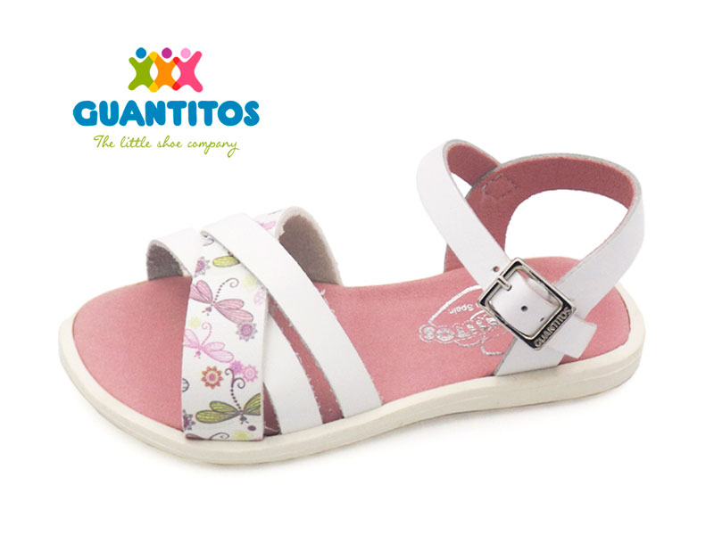 sandalia piel blanco